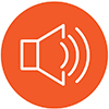orange speaker icon