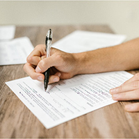 Filing out forms