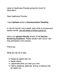 Covid-19 vaccination letter to your healthcare provider (PDF)