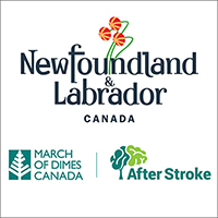 Government of Newfoundland and Labrador logo and MODC After Stroke logo