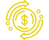 icon of coin with arrows circling it
