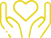 icon of open hands protecting a heart