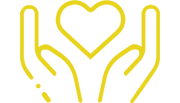 icon of open hands protecting a heart