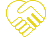 icon of hands shaking in a shape of a heart