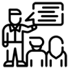 icon of instructor talking