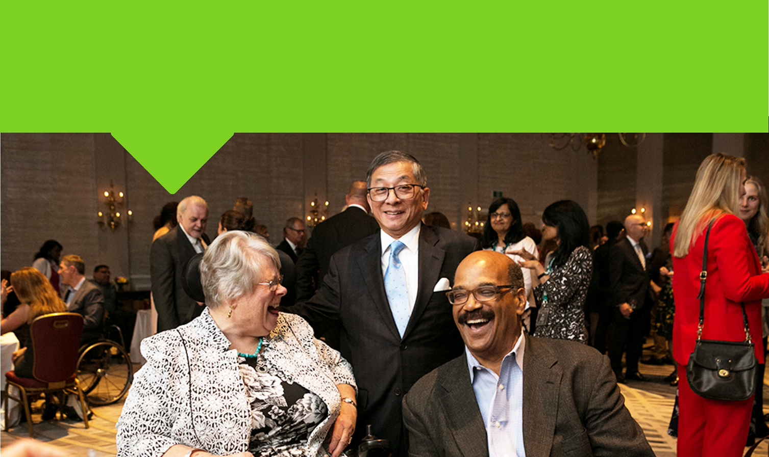 Gala attendees laughing together