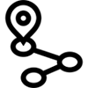 icon of route to a destination