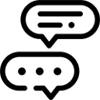 icon of text message bubbles