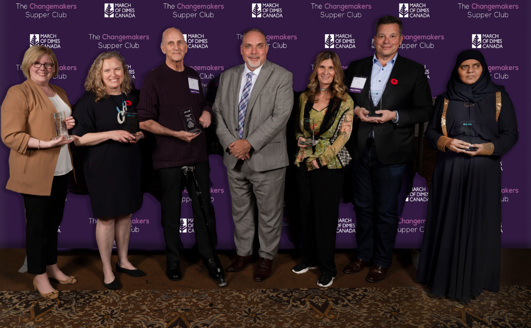 2023 Changemakers Award recipients, and CEO and President Len Baker