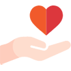 icon of heart above an open hand