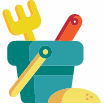 icon of children's sand toys