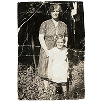 Verna Massam with her mother