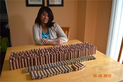 Camille with the final products