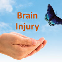 Brain Injury - cupped hand and butterfly