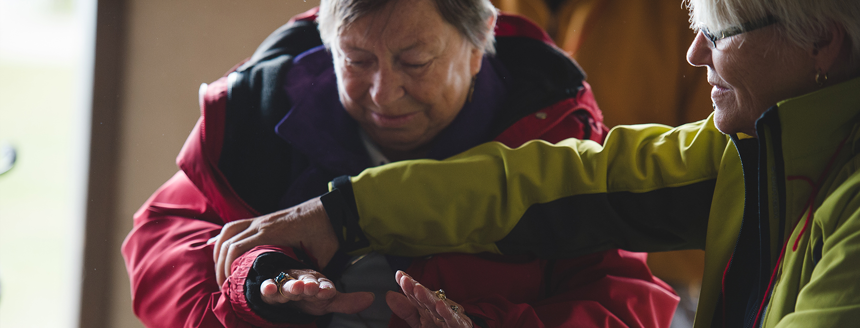 Women in an Aphasia Camp activity