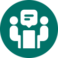 people communicating icon