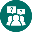 people asking questions icon