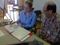 Aphasia and Communications Disability Volunteer helping client
