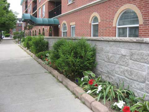 Outside of Jean and Howard Caine apartment building