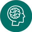 brain featured on head icon
