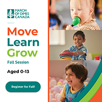 Move Learn Grow Fall program - collage of smiling kids from toddlers to preteens