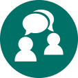 two people talking icon