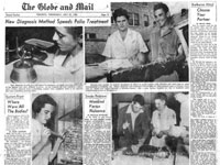 Fullpage Globe and Mail polio articles, July 22, 1953