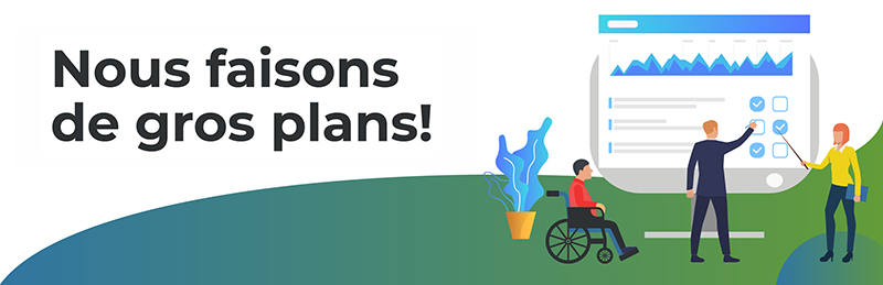 Nous faisons de grands plans (Des personnes s’unissent autour d’un tableau de stratégie)