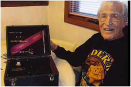 Bill Montgomery with the machine